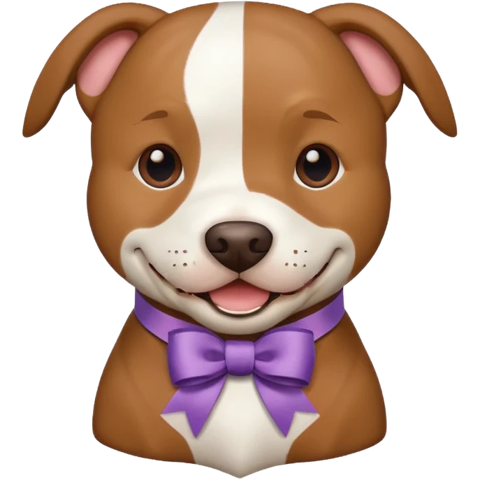 pitbull with head ribbon  emoji