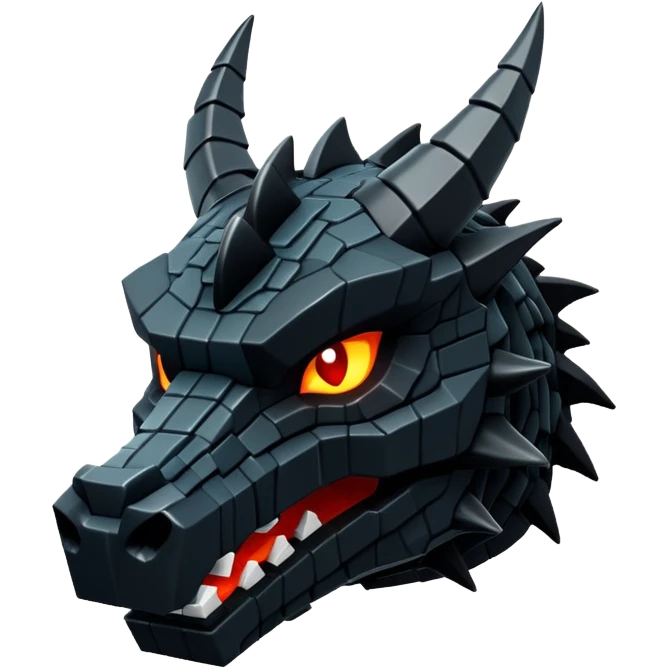 Minecraft black dragon head emoji