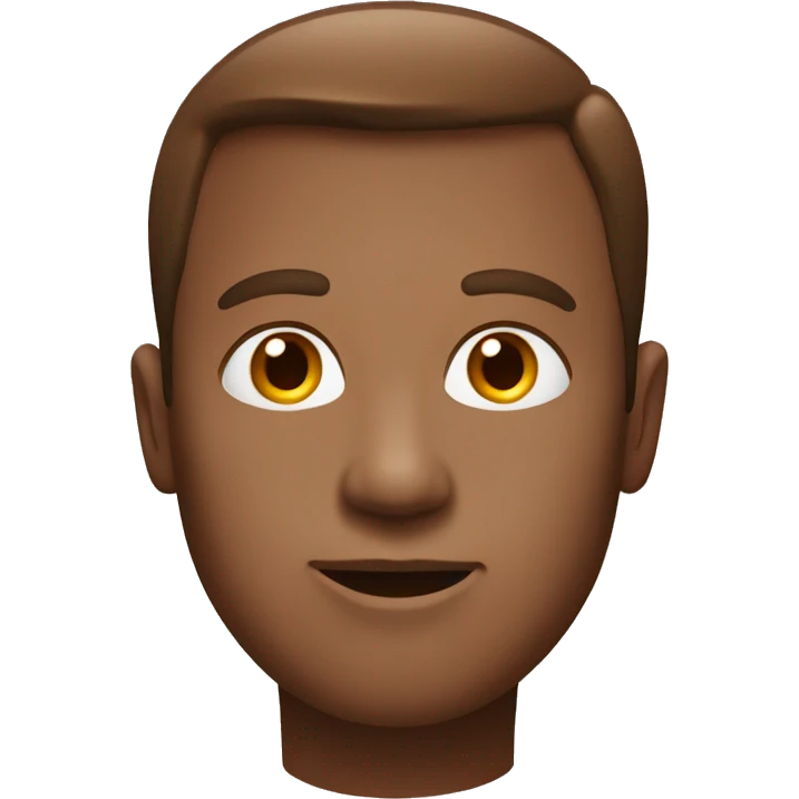 6ft tall person with lean physic, light chocolate colour, oval face cut emoji