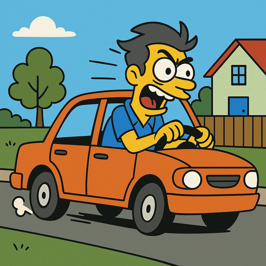 Reckless – not careful; doing something dangerous without thinking.
His reckless driving almost caused an accident. emoji