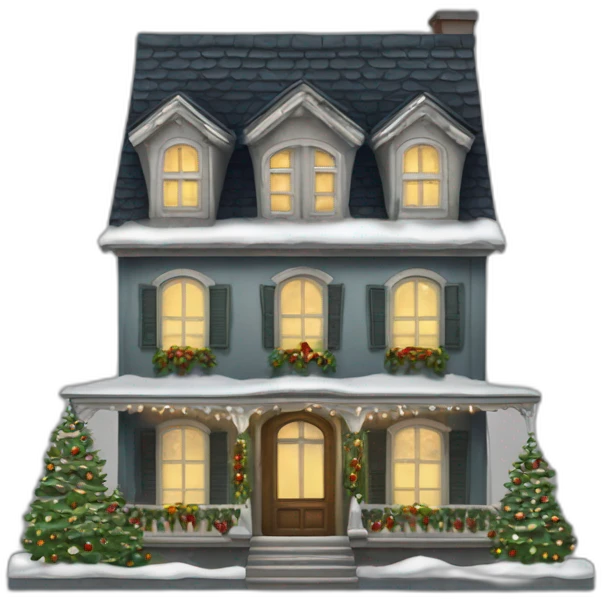 Maison décorée Noël  emoji
