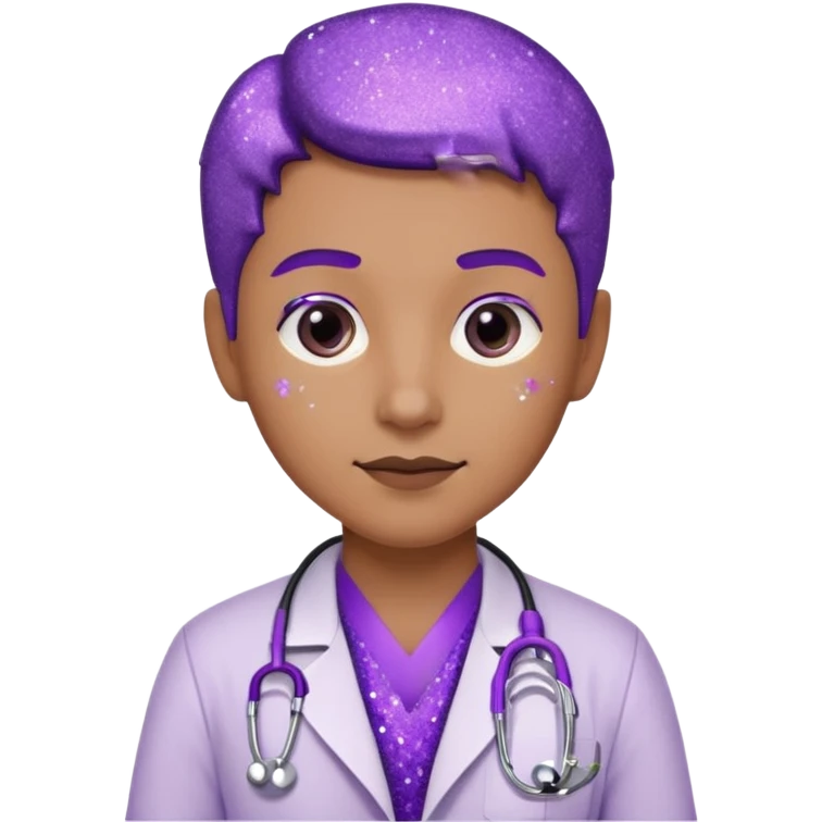 glitter purple doctor emoji