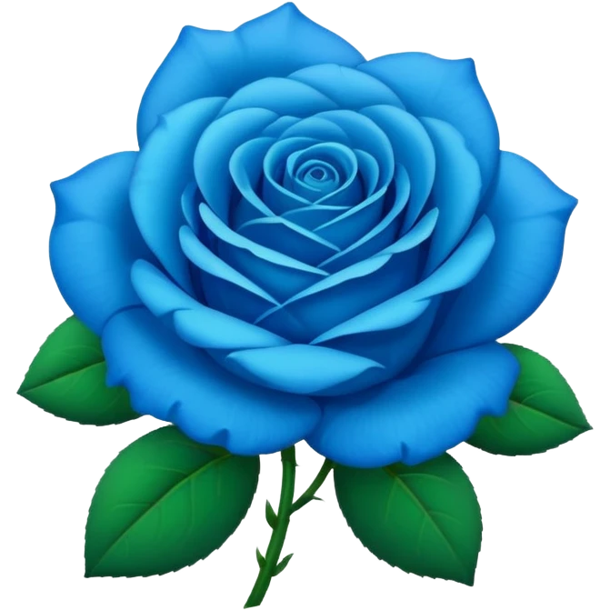 rose shape flower, no stem, now make it a 100% blue, 9.8% green, 0% red, bold and vibrant shade of blue emoji