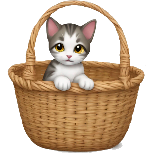 Kitten in a basket emoji