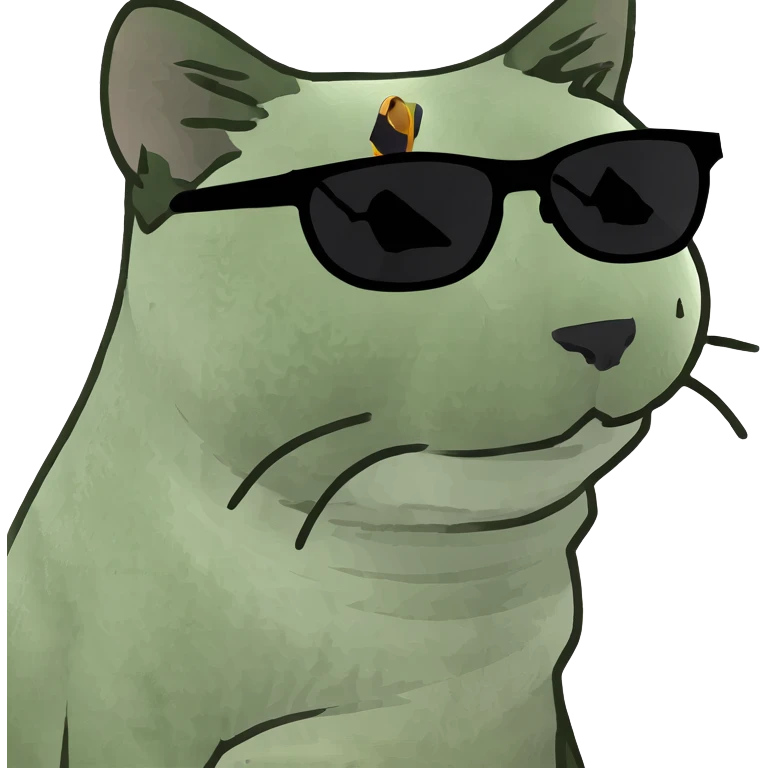 Cat with sunglasses emoji