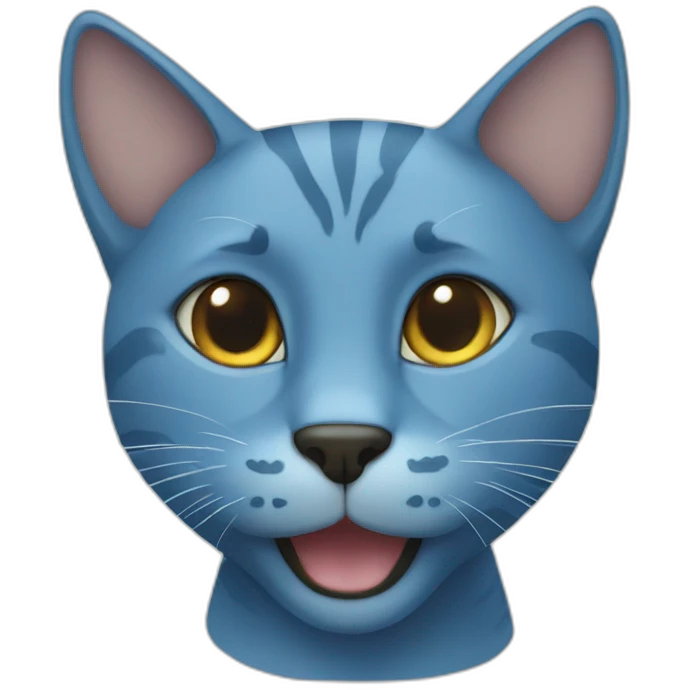 Blue cat emoji