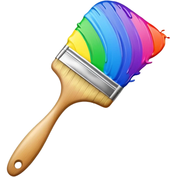 brush making a colorful line emoji