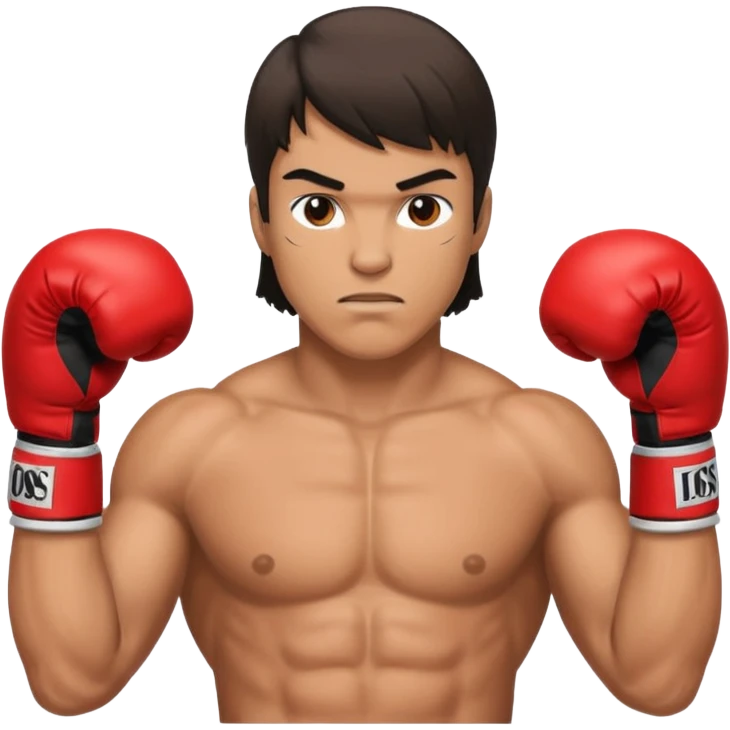 Boxer ,with a mullet haircut emoji