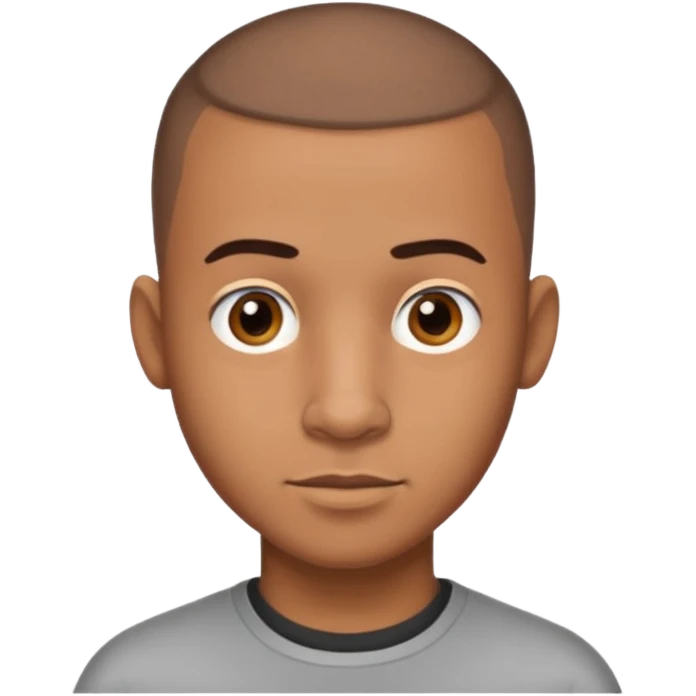 brown skin latino male with buzz cut big nose emoji