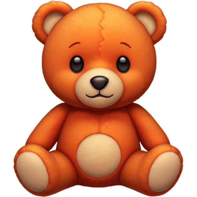 teddy bear made of a sunset emoji