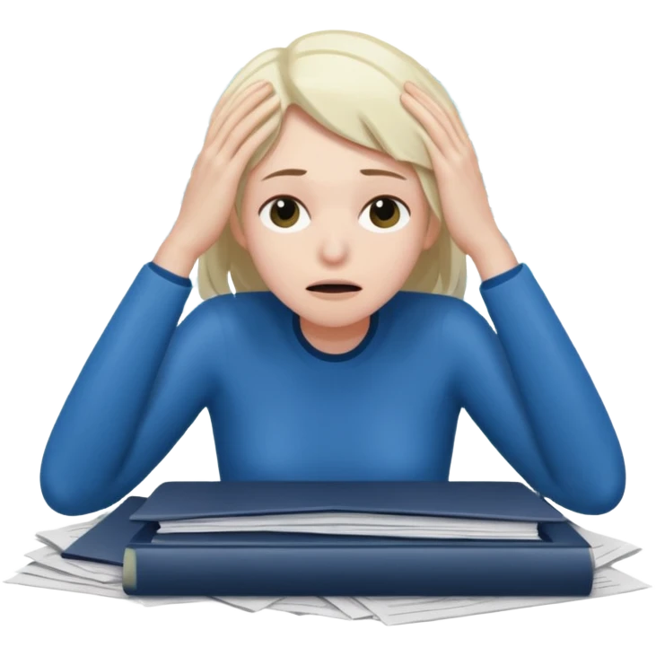 drowning in an ocean of work emoji
