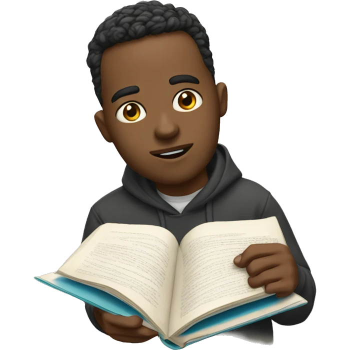 pretending to studying instagram emoji