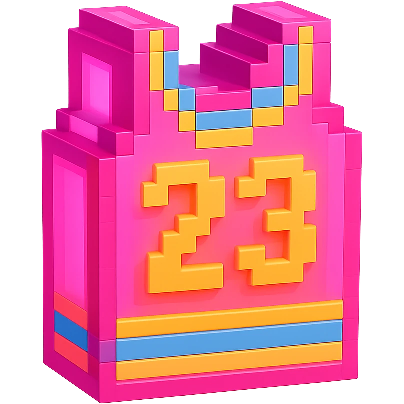 светящейся розовая баскетбольная майка с надписью "23", no background emoji