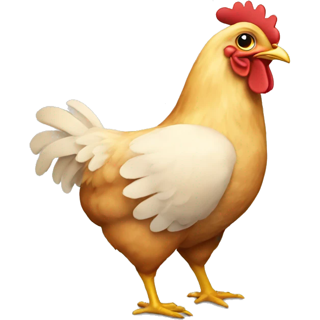 Chicken wearing underwear emoji