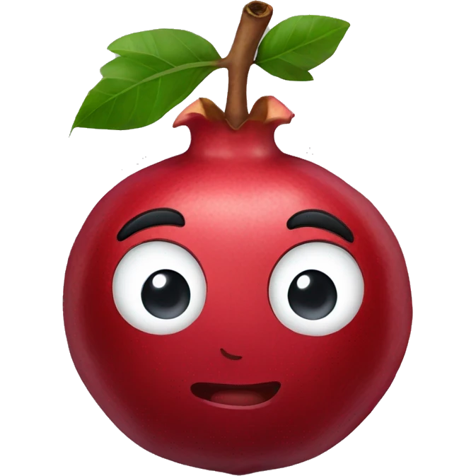 Pomegranate fruit emoji