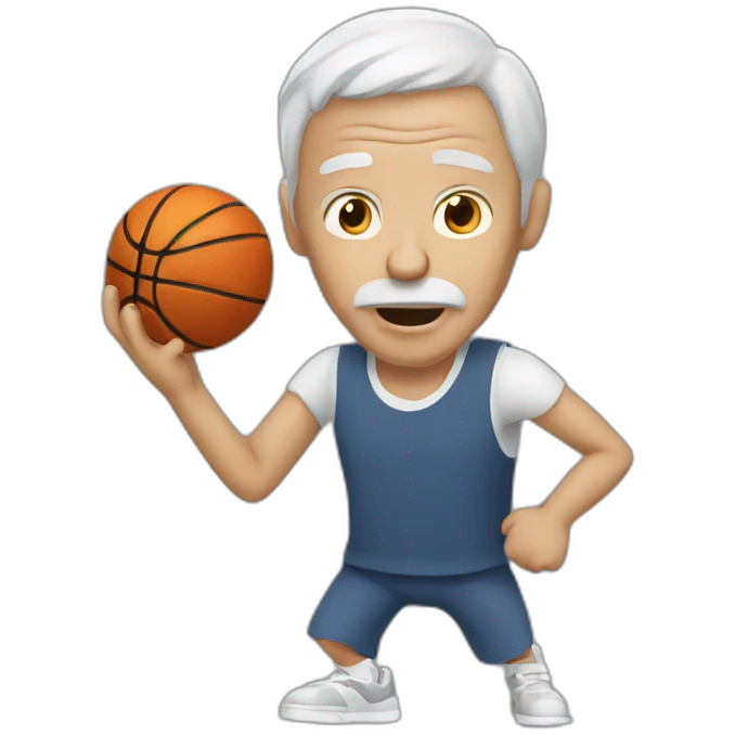 old man shooting basketball emoji