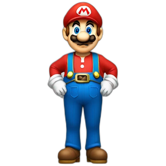 super mario with a bavarian hat a traditional bavarian shirt and bavarian leatherpants emoji