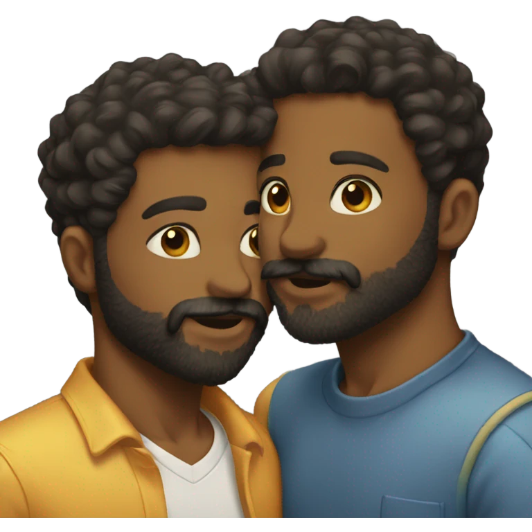 gay kiss beard emoji