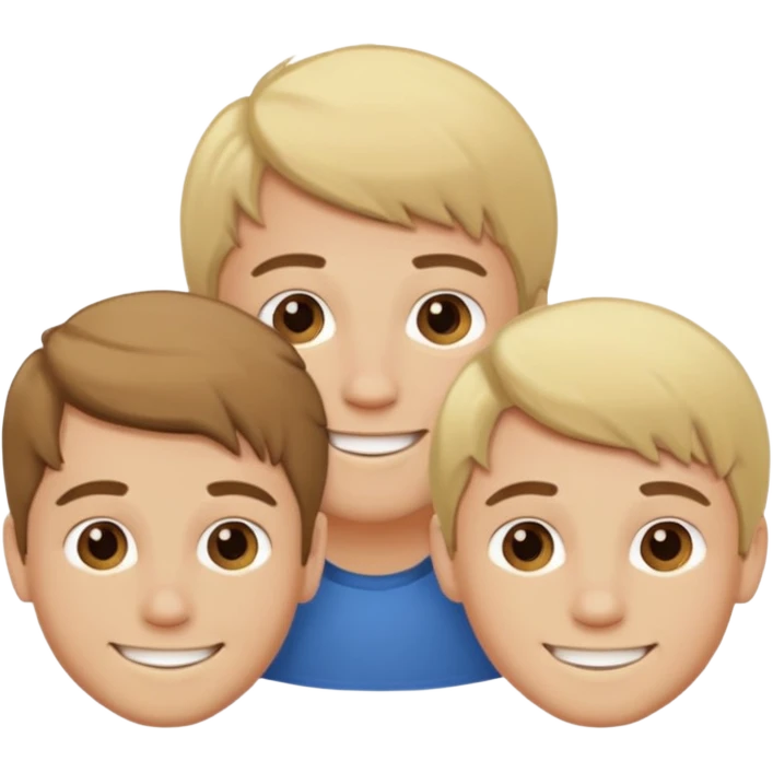 three brothers one blonde two with brown hair emoji