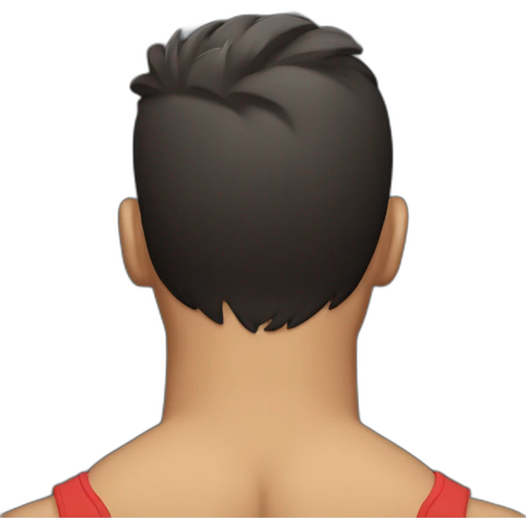 dark haired gym bro back view emoji
