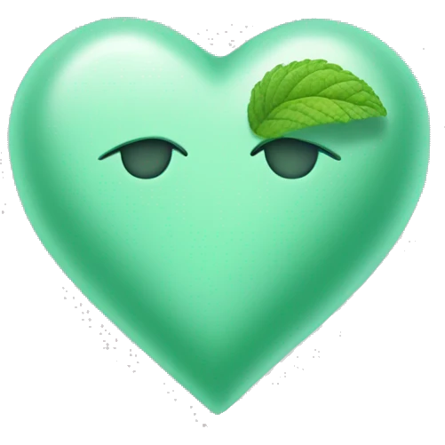 mint heart emoji