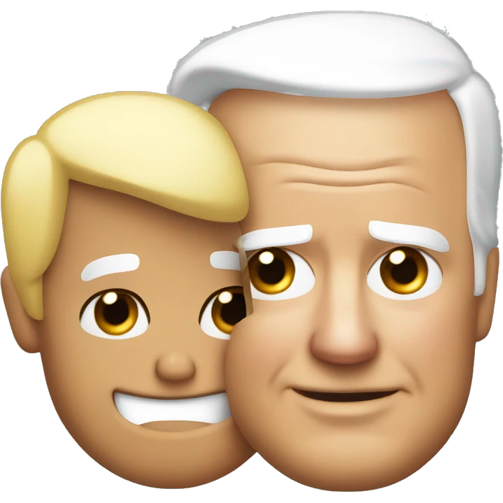 donald trump and joe biden snuggling emoji
