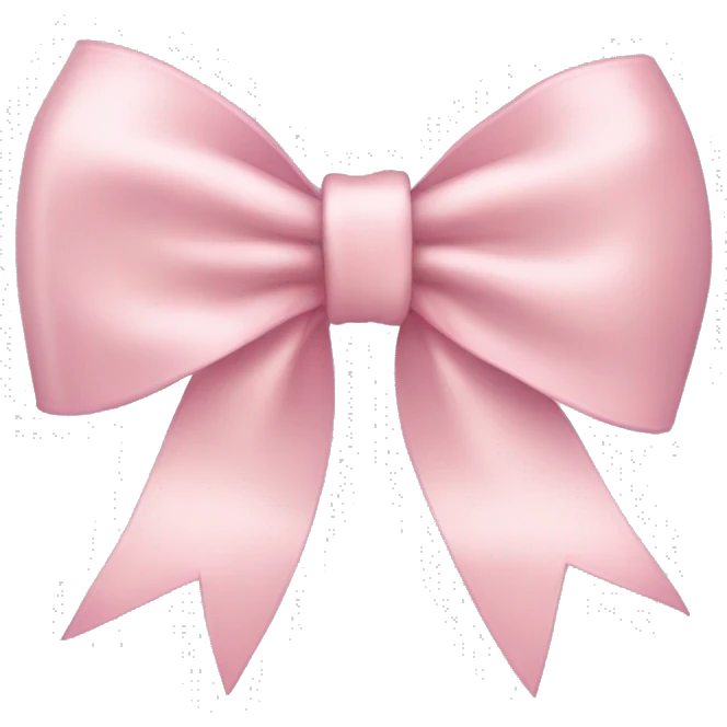 light pink ribbon bow emoji