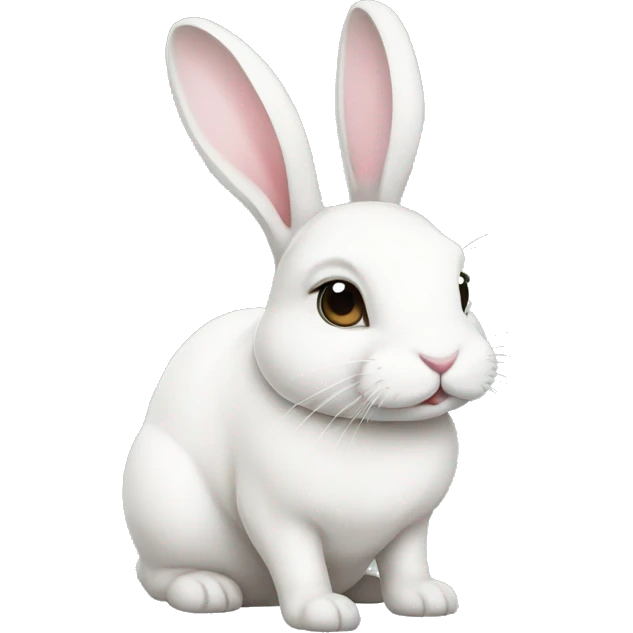 White bunny with a bun emoji