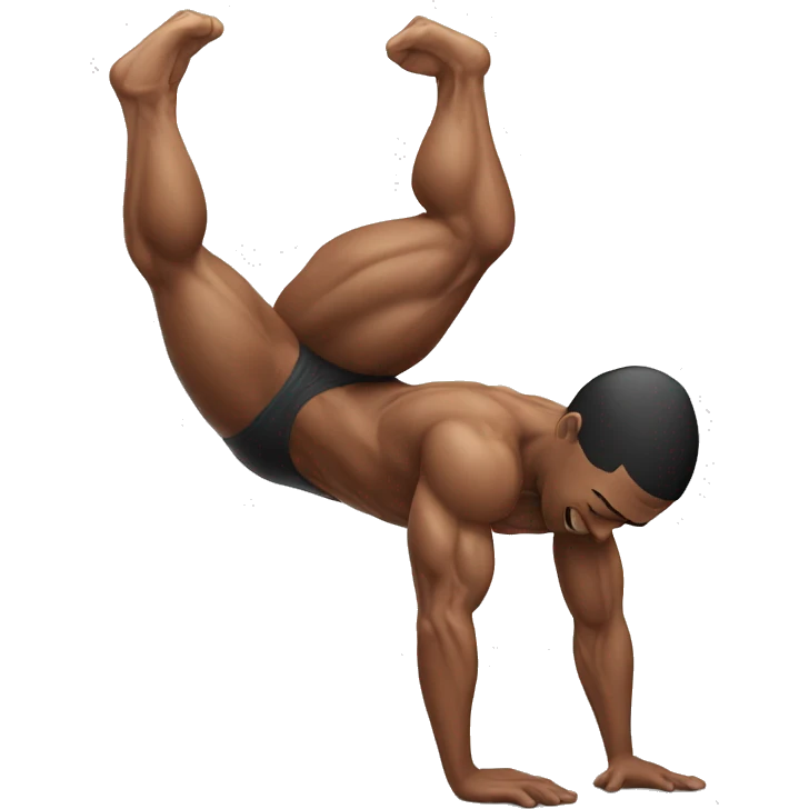 muscle man handstand emoji