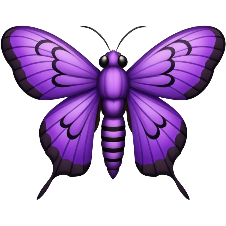 moth purple and black emoji