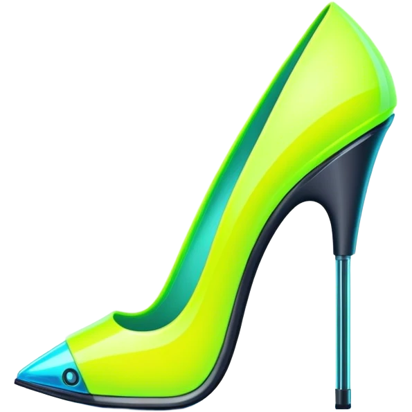 neon cyberpunk style 
stiletto emoji