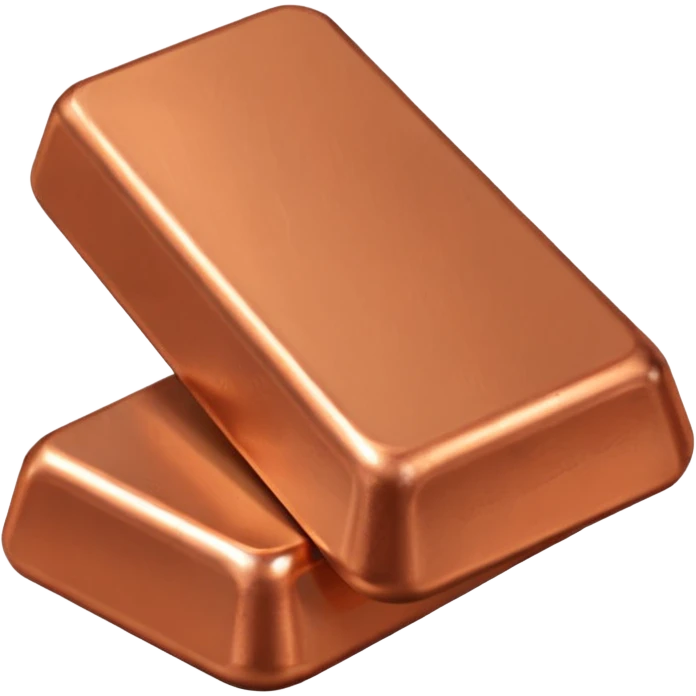 Create an Android-style cartoon emoji of a copper ingot. Make it simple, flat, and stylized with solid copper colors, no shine, no reflections, no gradients, and no faces or expressions. Keep the shapes clean, rounded, and consistent with modern Android emoji aesthetics.


 emoji