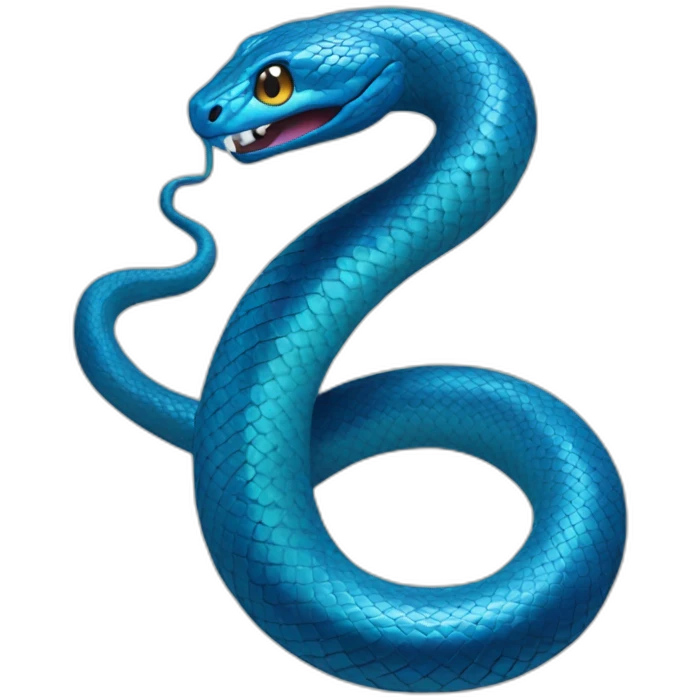 Blue snake emoji