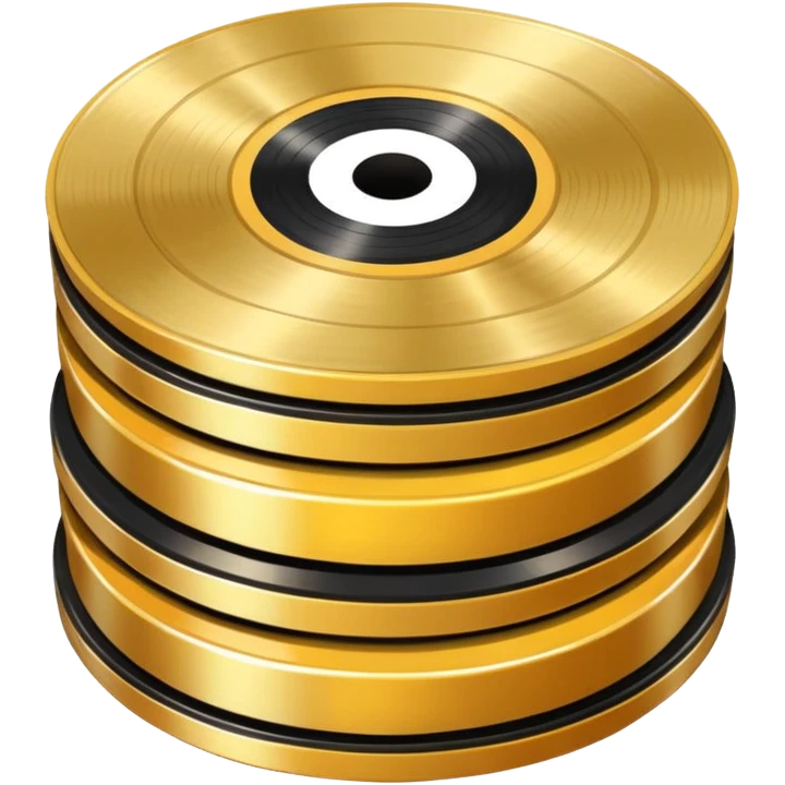 Stacked Vinyl Record gold emoji
