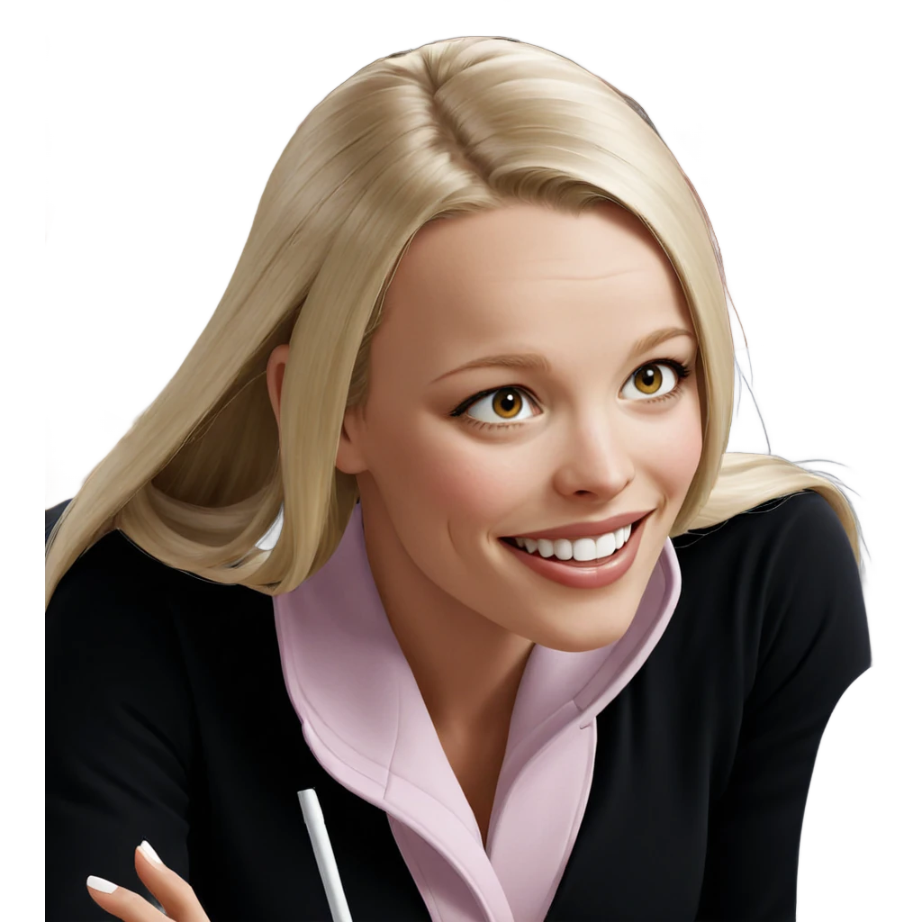 smiling blonde girl portrait emoji