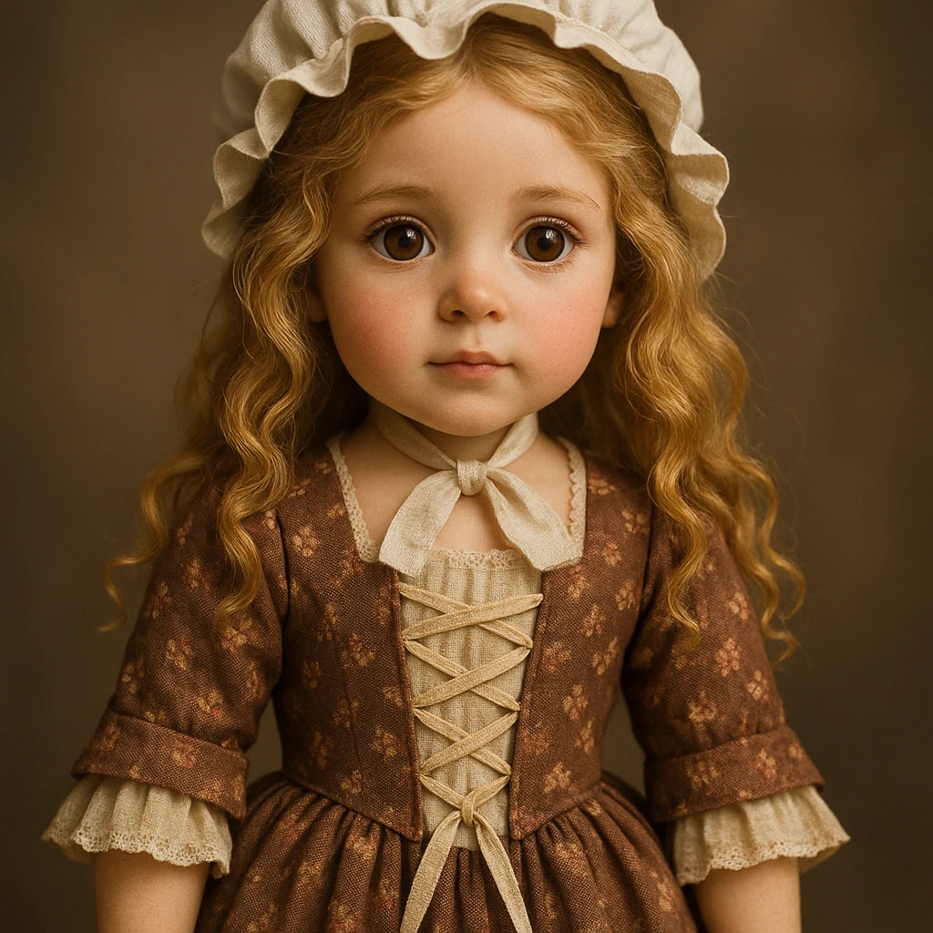brown-eyed blonde 18th century american girl doll emoji
