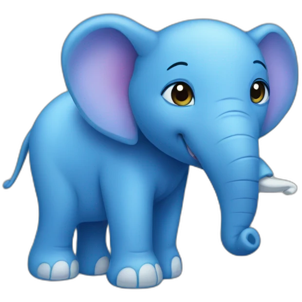tiny blue elephant emoji