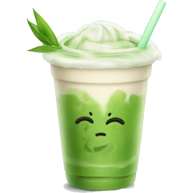 Iced Matcha latte  emoji