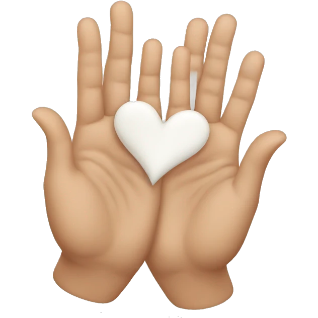 heart with hands with something
 emoji