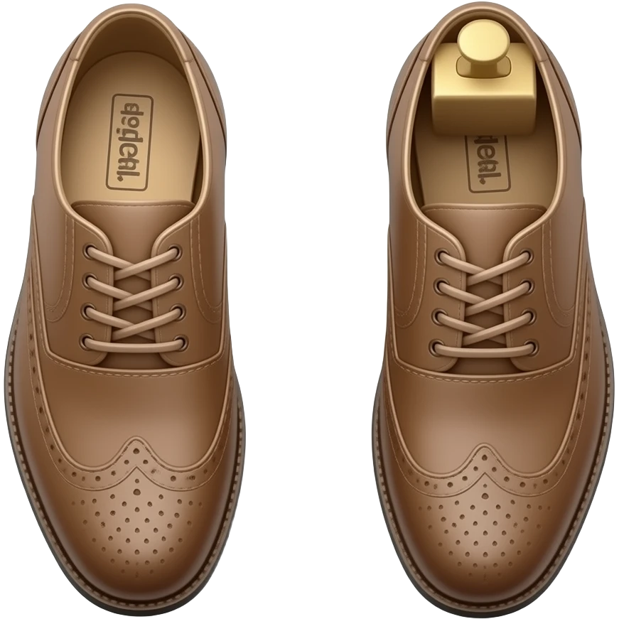 man's shoes emoji, thick black outline, simple cartoon emoji