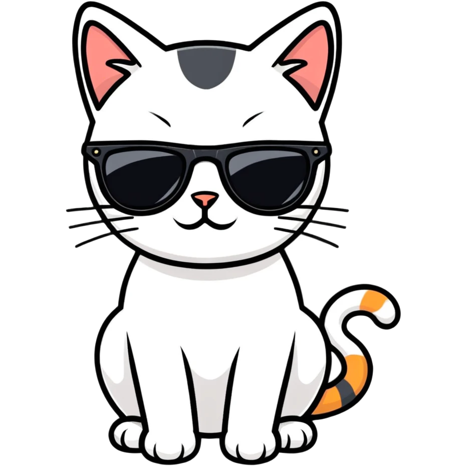 Cat with sunglasses emoji