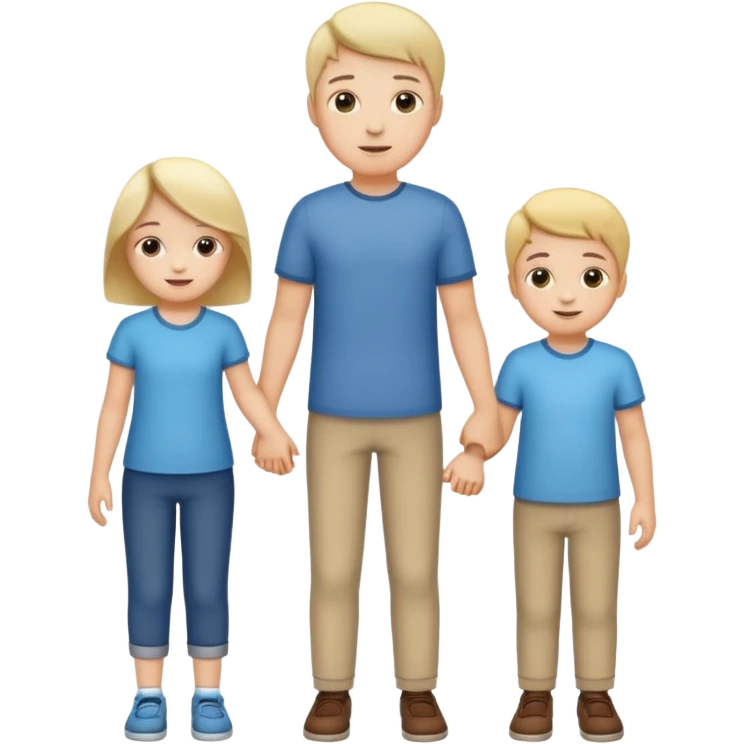 holding hands with kids emoji
