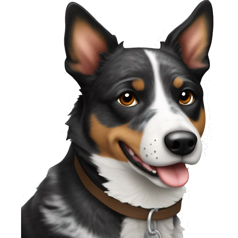 Black and White Australian Cattle Dog emoji