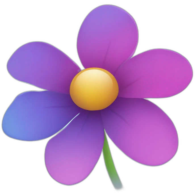 Flower with an blue gradient emoji