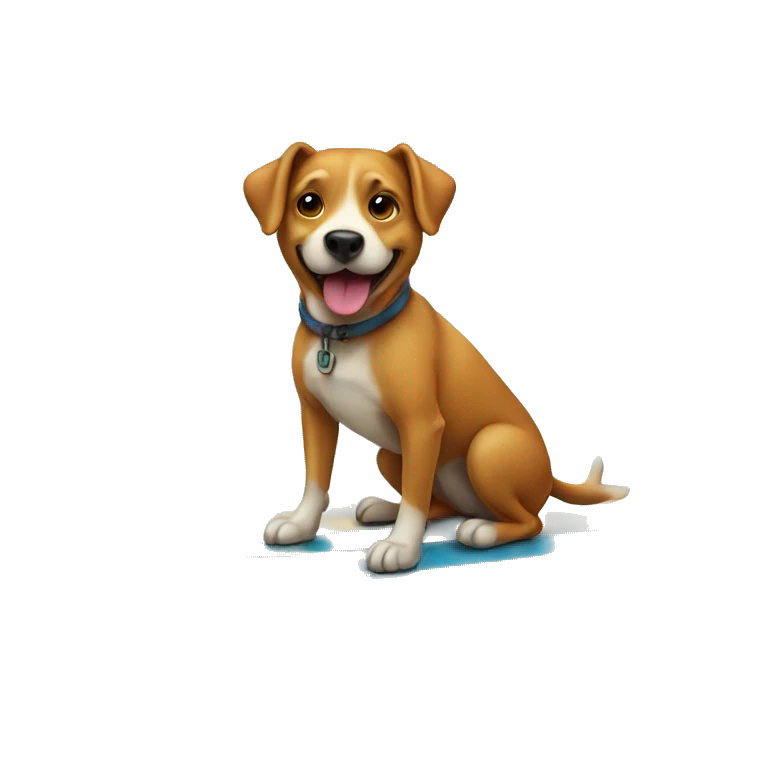 Dog on a surf board emoji