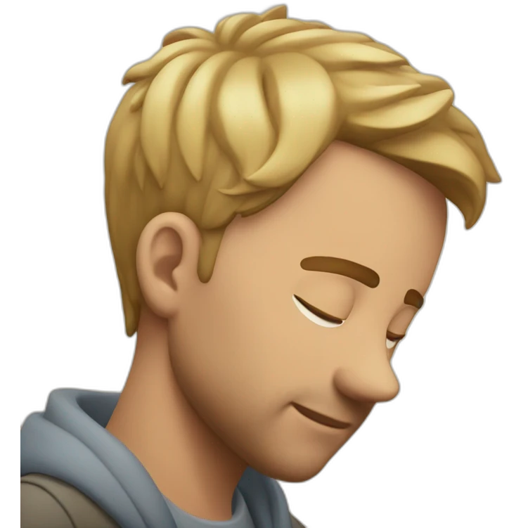 jurgen placing hands under the head emoji
