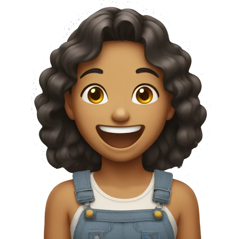 cute girl laughing emoji