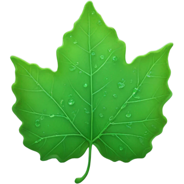 A leaf with air emoji