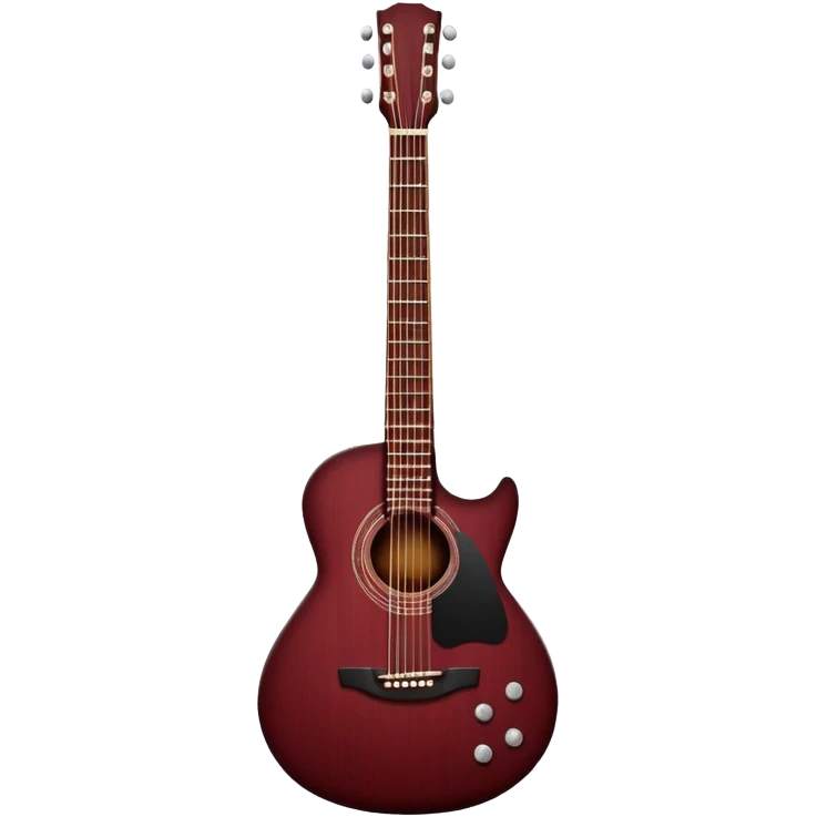black and maroon guitar  emoji