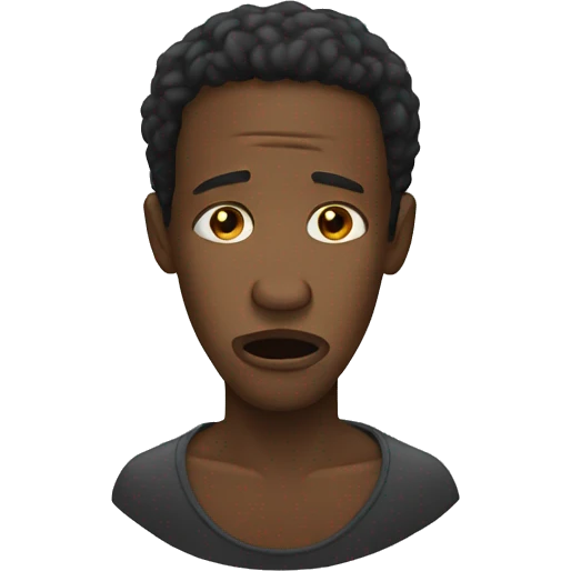 Black man crying  emoji